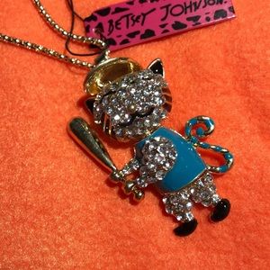 Kitty Cat Baseball ⚾️ Player Necklace Pendant